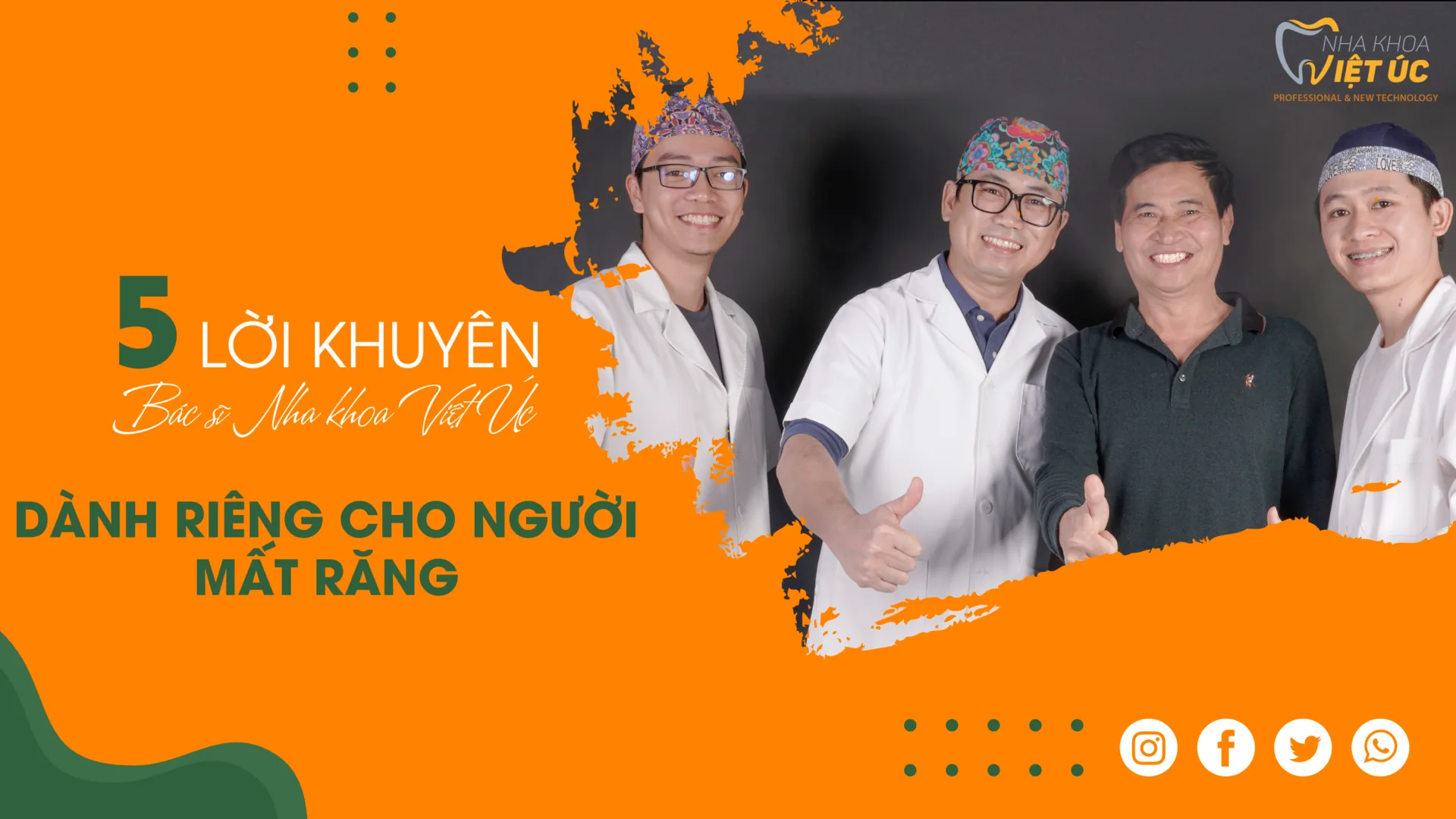 5 LỜI KHUYÊN BÁC SĨ NHA KHOA VIỆT ÚC DÀNH CHO NGƯỜI MẤT RĂNG