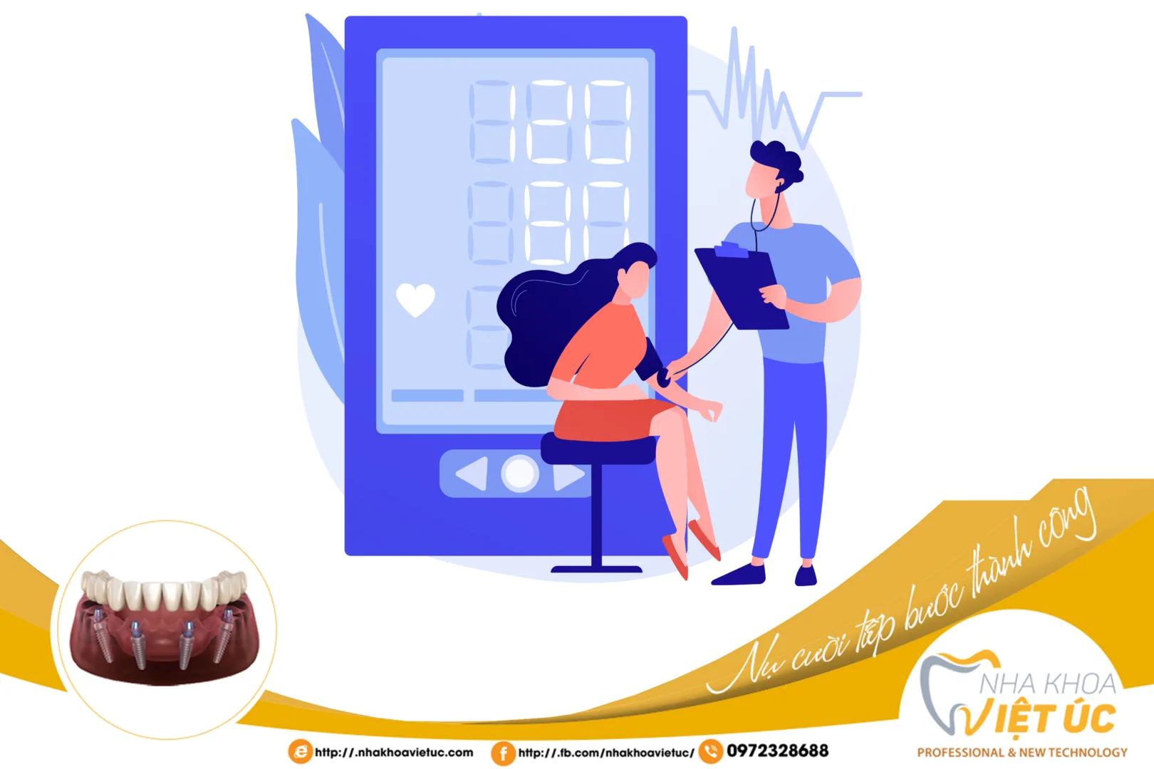 tại sao người cao huyết áp cần cẩn trọng khi trồng răng implant