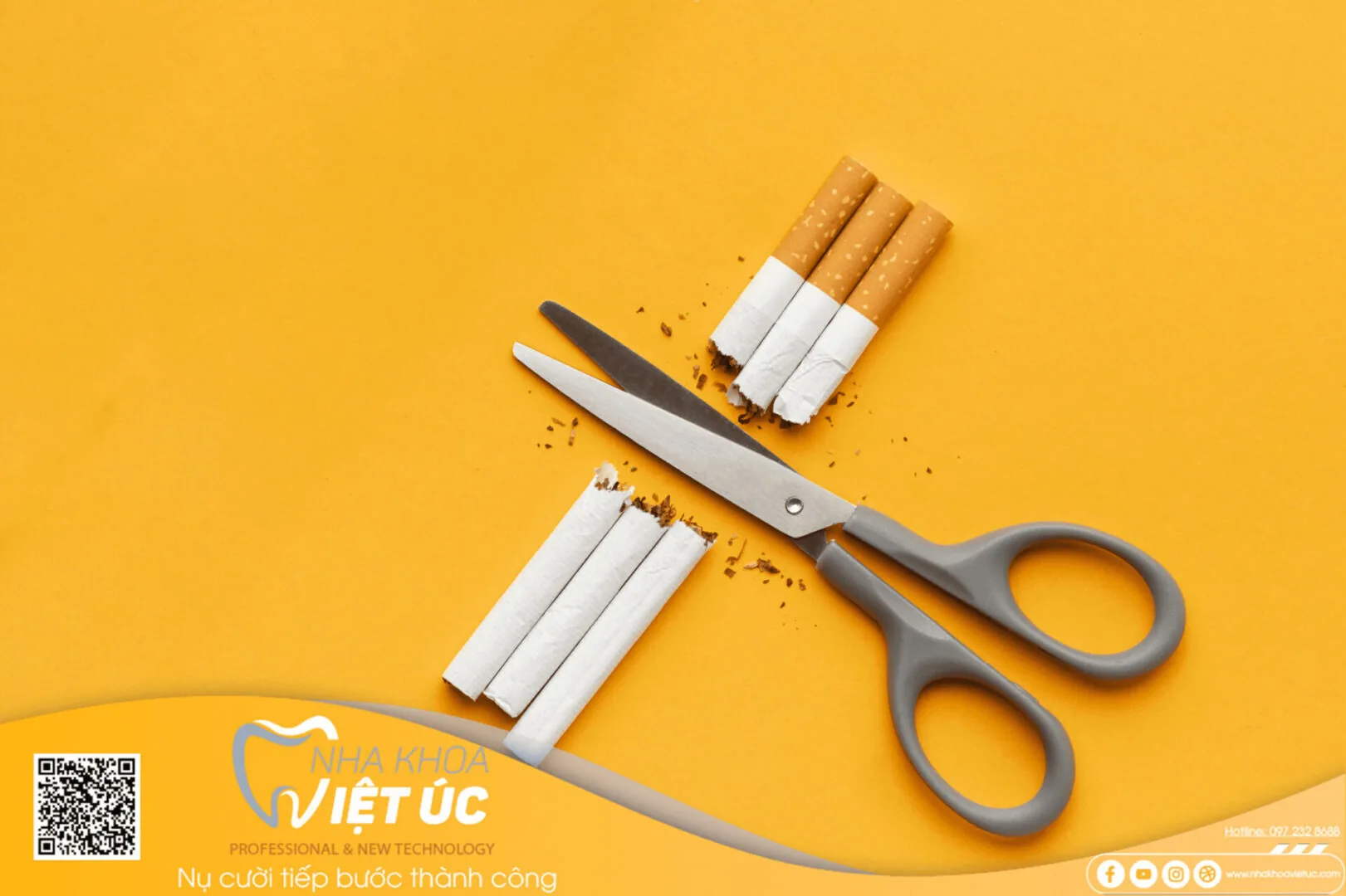 Thuốc lá làm tăng gấp 3 lần nguy cơ đào thải Implant. Hút thuốc ngăn cản sự lành thương của xương ghép vì làm giảm dòng máu tại chỗ bởi vì làm gia tăng kháng cự ngoại biên và kết tập tiểu cầu